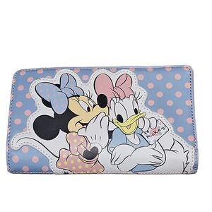 Loungefly Disney Minnie Mouse and Daisy Duck Pastel Polka Dot Flap Wallet